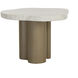 Idris 44 X 30.5 inch Cream / Antique Brass Outdoor Dining Table